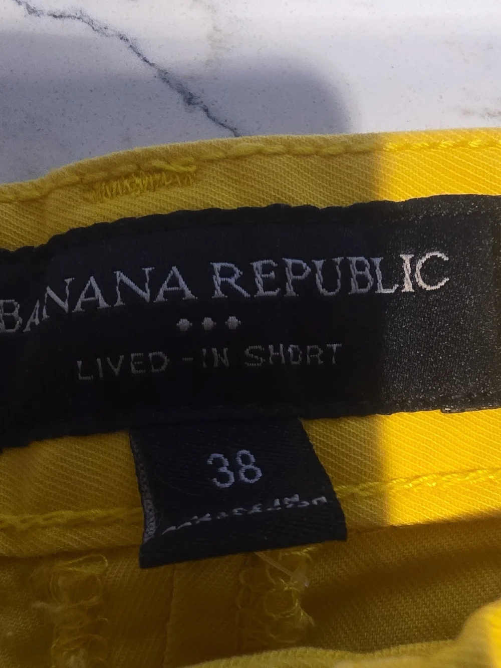 Banana Republic Men’s Bright Yellow Flat-Front Chino Shorts